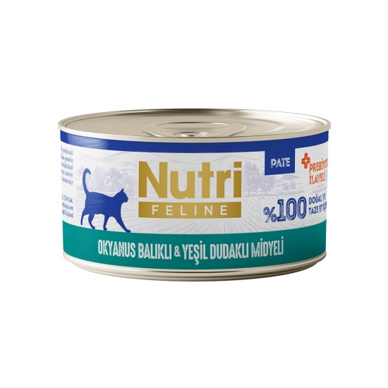 NUTRİ FELİNE OKYANUS BALIKLI VE YEŞİL DUDAKLI MİDYELİ KONSERVE YETİŞKİN KEDİ MAMASI(70GR)