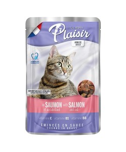 PLAİSİR SOMON VE MORİNA BALIKLI YETİŞKİN VE KISIRLAŞTIRILMIŞ KEDİ KONSERVE MAMASI(100GR)