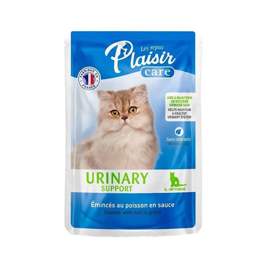 PLAİSİR ÜRİNER SİSTEMİ SAĞLIĞI İÇİN SOSLU VE BALIK PARÇALI POUCH YAŞ MAMA(85GR)