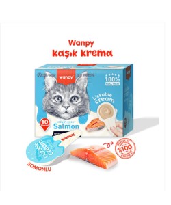 WANPY SOMONLU  KAŞIK KREMA KEDİ ÖDÜL MAMASI(10X16GR)