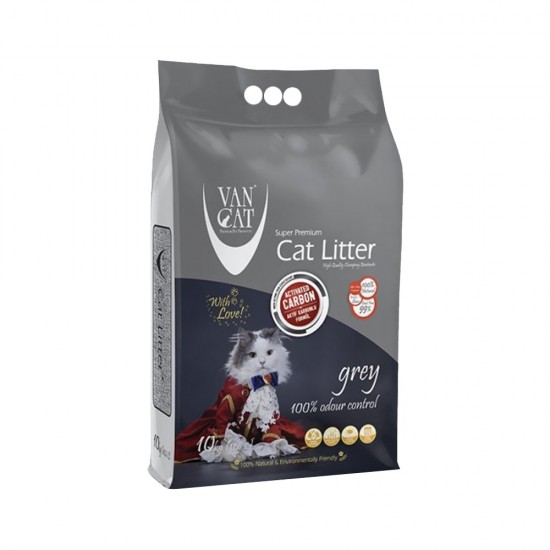 VANCAT İNCE TANELİ AKTİF KARBONLU TOPAKLANAN KEDİ KUMU (10LT)