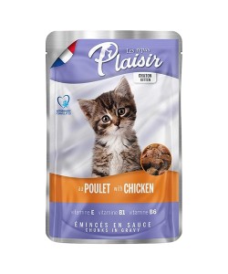 PLAİSİR TAVUK ETLİ YAVRU KEDİ KONSERVE MAMASI(100GR)