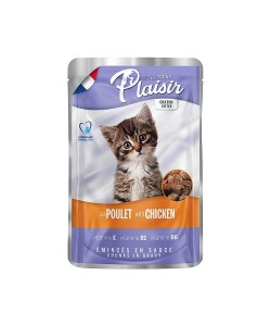 PLAİSİR TAVUK ETLİ YAVRU KEDİ KONSERVE MAMASI(100GR)