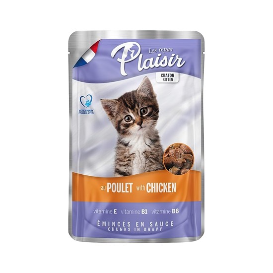 PLAİSİR TAVUK ETLİ YAVRU KEDİ KONSERVE MAMASI(100GR)