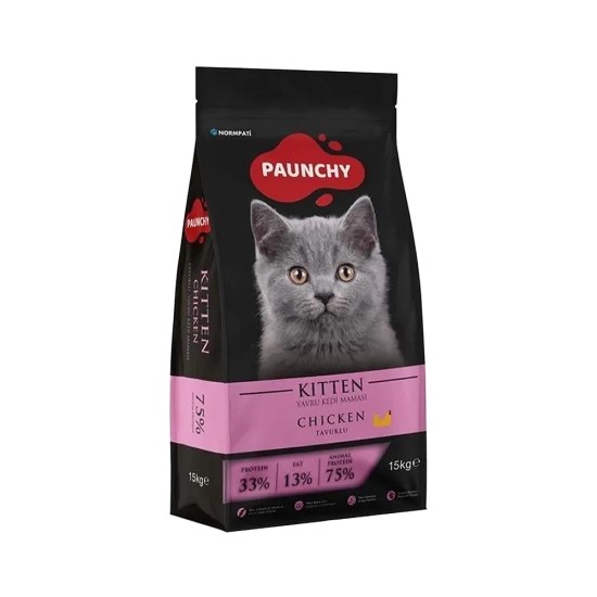 PAUNCHY TAVUK ETLİ YAVRU KEDİ MAMASI(15KG)