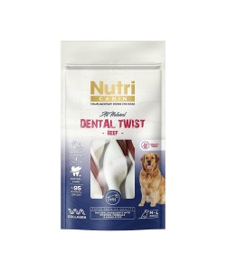 NUTRİ CANIN SIĞIR ETLİ DENTAL KÖPEK ÖDÜL MAMASI(120GR)