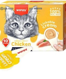 WANPY TAVUKLU KAŞIK KREMA KEDİ ÖDÜL MAMASI(10X16GR)