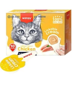 WANPY TAVUKLU KAŞIK KREMA KEDİ ÖDÜL MAMASI(10X16GR)