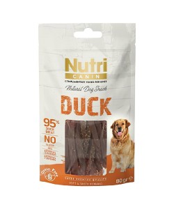 NUTRİ CANIN %95 ÖRDEK ETLİ TAHILSIZ KÖPEK ÖDÜL MAMASI(80GR)