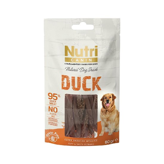 NUTRİ CANIN %95 ÖRDEK ETLİ TAHILSIZ KÖPEK ÖDÜL MAMASI(80GR)